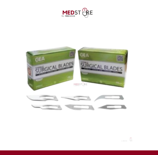 GEA Surgical Blade No 10 11 15 Steril Carbon Steel 100 Pcs