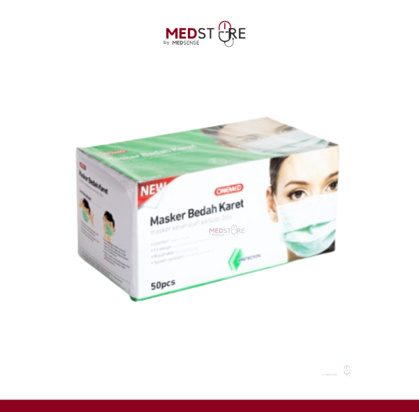 Masker Bedah Karet Medis Onemed - Hijau