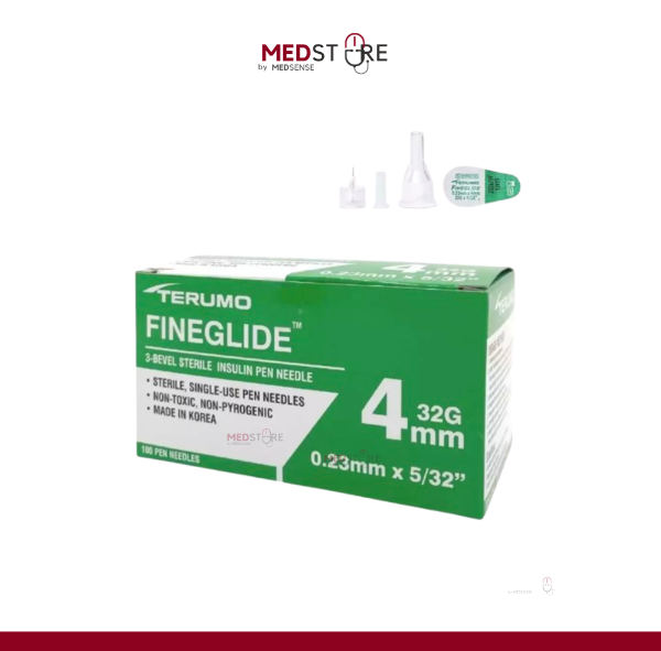 Jarum Insulin Terumo Fine Glide 32G (4mm) warna HIJAU Ecer (per KOTAK)
