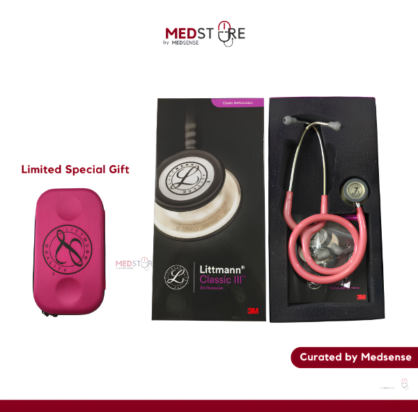 Littmann Stethoscope Classic III | Stetoskop littmann classic 3 Pearl Pink Free Littmann Case